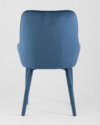 Стул Диана сине-зеленый ножки велюр. Фото