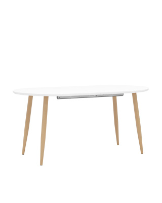 Стол обеденный Берген раскладной 160-190-220*90 белый. Фото