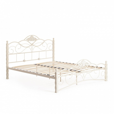 Кровать CANZONA Wood slat base дерево гевея/металл, 160*200 см (Queen bed), Белый (butter white) фото Кровать CANZONA Wood slat base дерево гевея/металл, 160*200 см (Queen bed), Белый (butter white). Фото №2
