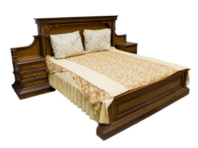 Кровать 2-х спальная Верона -27 М (160) с двумя тумбами (без основания). Фото