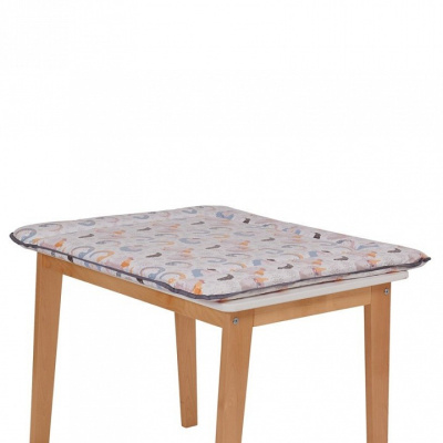 Матрас пеленальный Polini kids Волшебный Единорог, серый. Фото