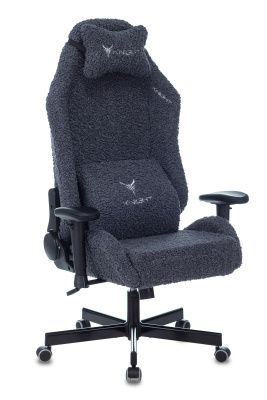 Кресло игровое Knight T1 синий экомех с подголов. крестовина металл. Фото №3