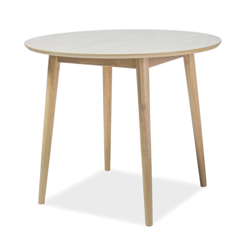 NELSONDM90 Стол круглый SIGNAL NELSON, дуб медовый, 90X90. Фото №1