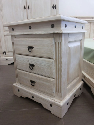 Тумба прикроватная Викинг 02 (браширование). Фото