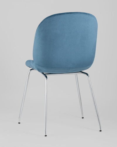 Стул Beetle маренго хромированные ножки. Фото №7