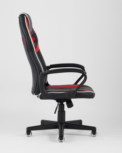 Кресло игровое TopChairs Racer Lighti черное с красным. Фото №4