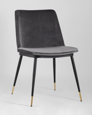 Стул Мелисса велюр темно-серый. Фото
