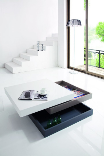 Стол журнальный СT1001 Белый/Серый. Фото №12