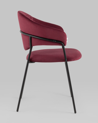 Стул Алексис велюр винный. Фото