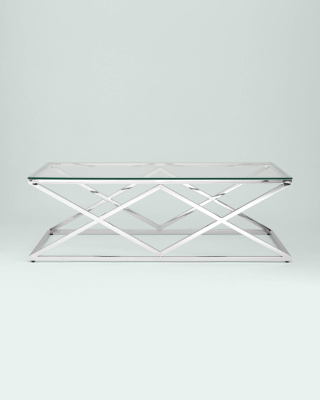 Журнальный стол 120*60 ИНСИГНИЯ серебро. Фото