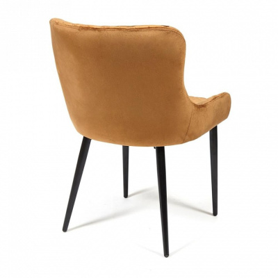 Стул ELI (mod. 8202) металл/ткань, 53x61,5x83 см, коричневый (G-062-61)/черный  (поставляется по 2 шт). Фото №2