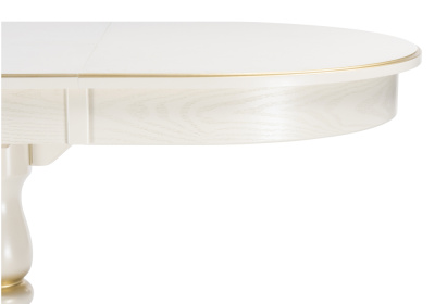 Стол деревянный Сайрус слоновая кость / золото. Фото