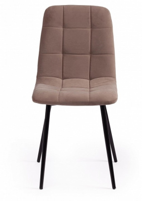 Стул CHILLY MAX  Велюр/металл , 45 х 59 х 88 см , серо-бежевый 08/черный  (поставляется по 2 шт). Фото №2