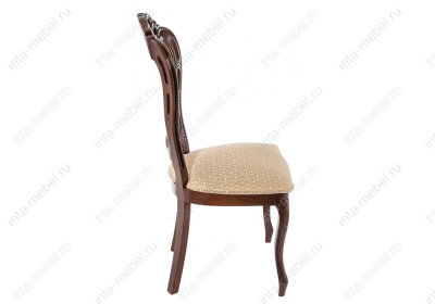 Стул деревянный Bronte вишня с патиной /  бежевый. Фото