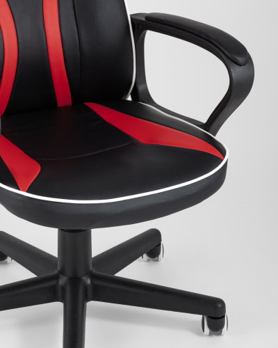 Кресло игровое TopChairs Racer Lighti черное с красным. Фото №9