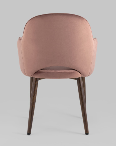 Стул Венера Хани велюр пыльно-розовый ножки дерево. Фото №6