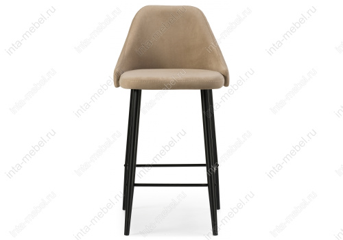 Барный стул Джама бежевый / черный матовый. Фото №2
