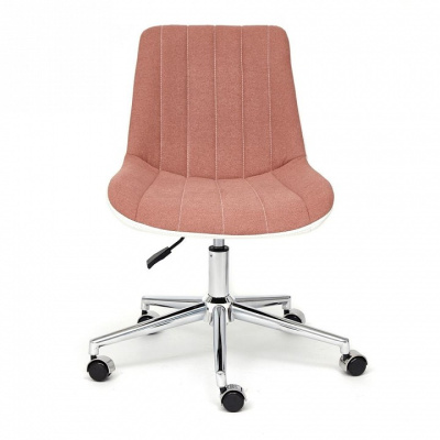 Кресло STYLE экошерсть/кож/зам, розовый/белый, 36-01. Фото №2