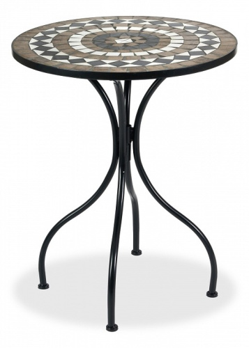 Стол Secret de Maison ROMEO (mod. PL08-7451RV) металл, 60*72см, черный /плитка калейдоскоп. Фото №1