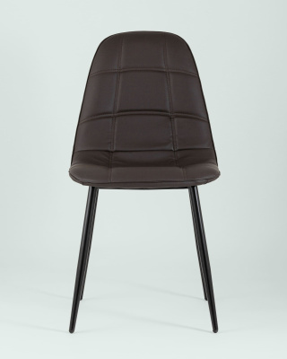 Стул Тейлор экокожа тёмно-коричневый. Фото