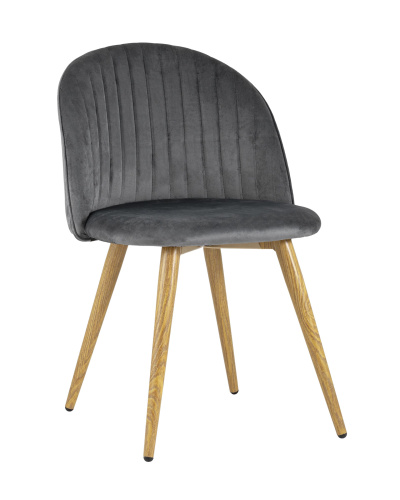 Стул Лион Страйпс велюр серый. Фото №2