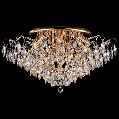 Потолочная люстра Eurosvet Crystal 10081/12 золото/прозрачный хрусталь Strotskis. Фото №2