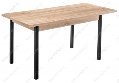 Стол деревянный Оригон сонома / черный матовый. Фото