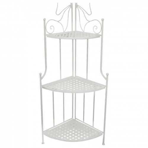Этажерка угловая Secret De Maison 003 стальной сплав, 36х36х120см, butter white. Фото №1