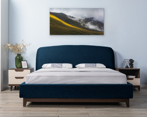 Кровать с ортопедическим основанием и ящиком Сканди Лайт 1.8 Сапфир. Фото №9