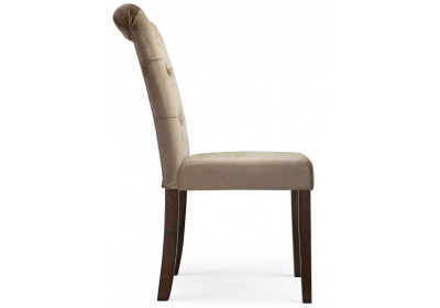 Стул деревянный Amelia dark walnut / fabric beige. Фото №3