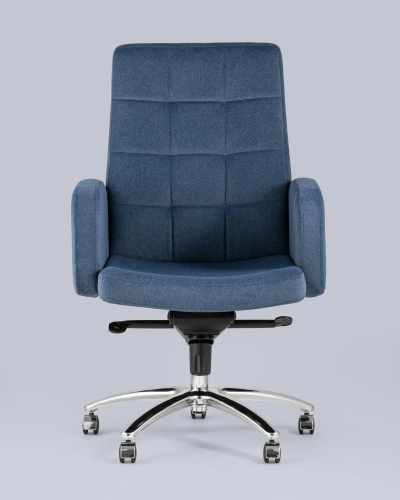 Кресло руководителя Лансет микровелюр темно-синий. Фото №5