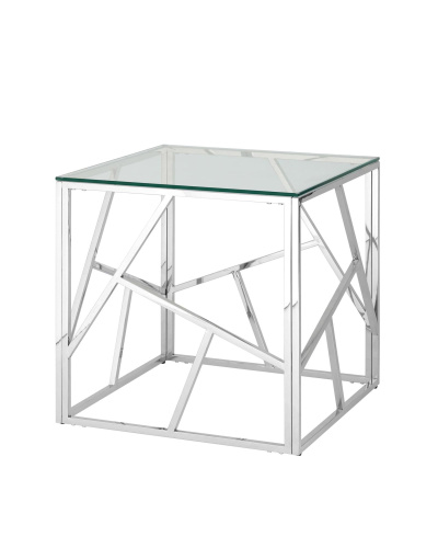 Журнальный столик 55*55 АРТ ДЕКО серебро. Фото №1