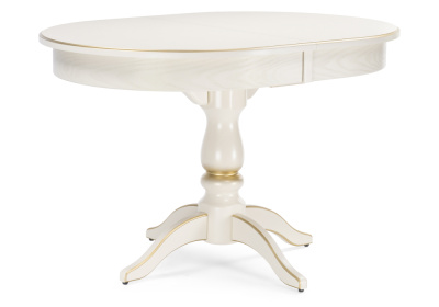 Стол деревянный Сайрус слоновая кость / золото. Фото