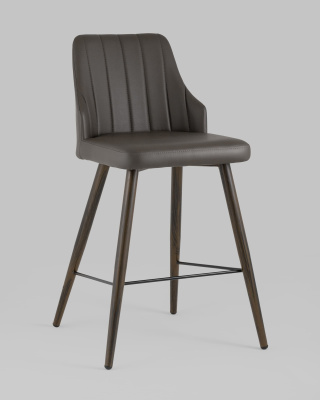 Стул полубарный Коналл экокожа таупе. Фото