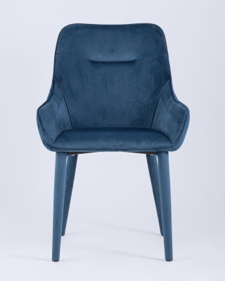 Стул Диана сине-зеленый ножки велюр. Фото