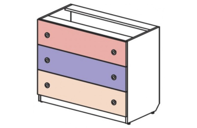 Комод высокий широкий Силуэт. Фото №2