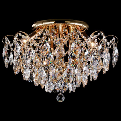 Потолочная люстра Eurosvet Crystal 10081/6 золото/прозрачный хрусталь Strotskis. Фото №2