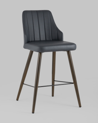 Стул полубарный Коналл экокожа антрацит. Фото