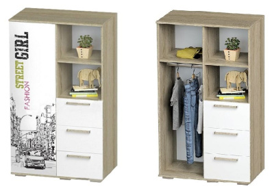 Шкаф комбинированный Сенди,белый. Фото