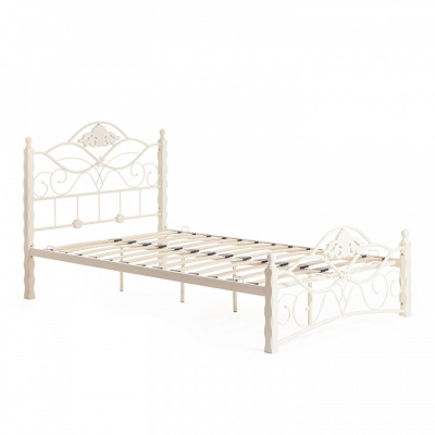 Кровать CANZONA Wood slat base дерево гевея/металл, 120*200 см (middle bed), Белый (butter white) фото Кровать CANZONA Wood slat base дерево гевея/металл, 120*200 см (middle bed), Белый (butter white). Фото №2