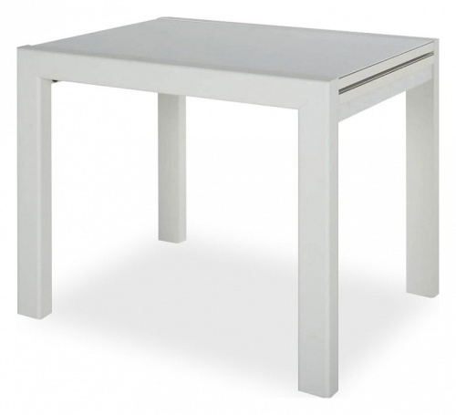 Стол Джокер-Лайт 700*900(1800)*750 (Белый/стекло белое). Фото №1