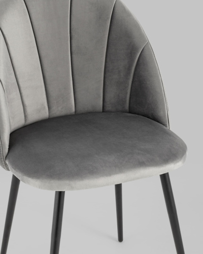 Стул Логан велюр серый. Фото №9