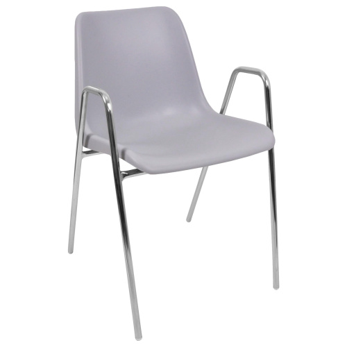 Стул Vicenza-4 высокие ножки с подлокотниками хром. Фото №8